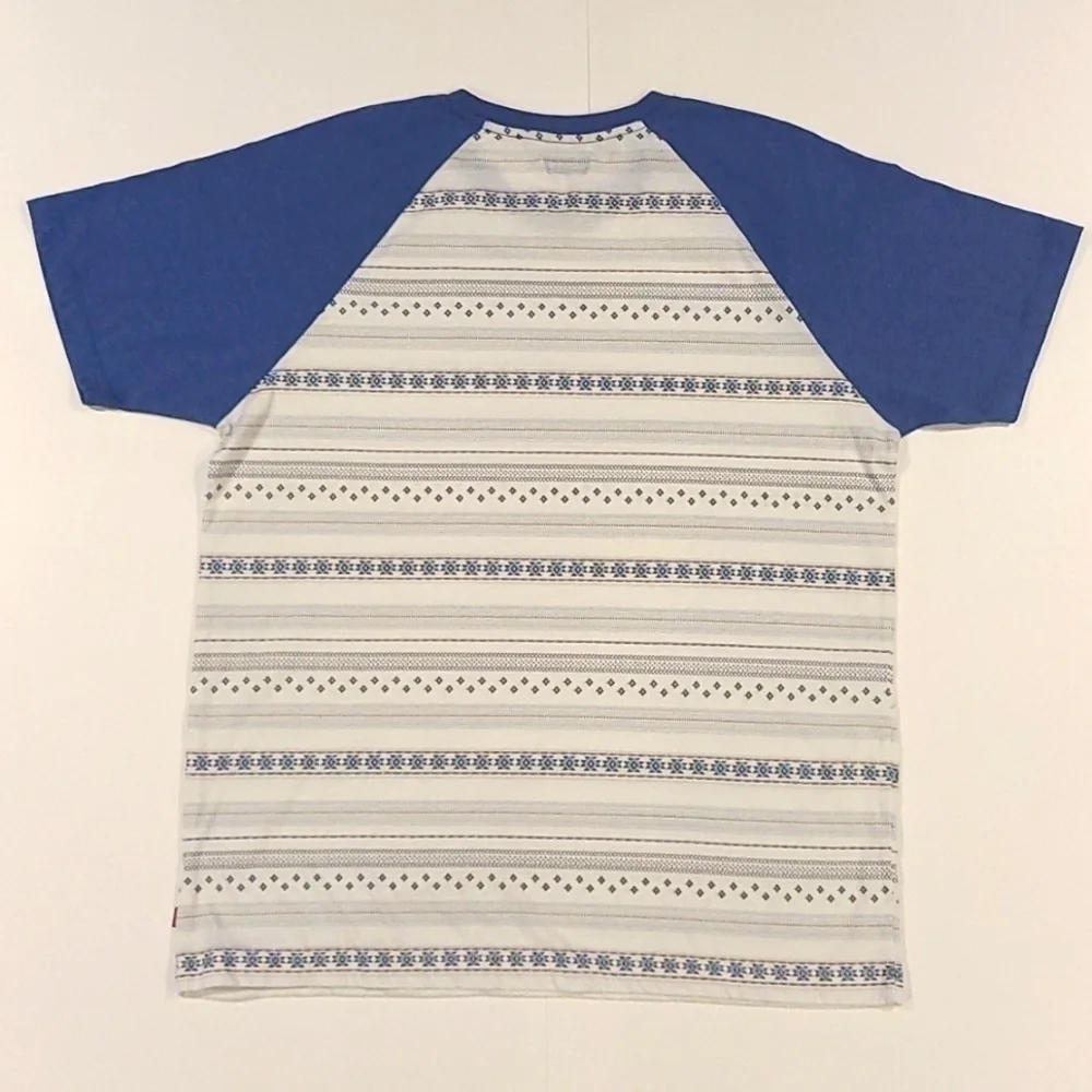 3/$20 Levi's White/Blue Striped Designs T-shirt